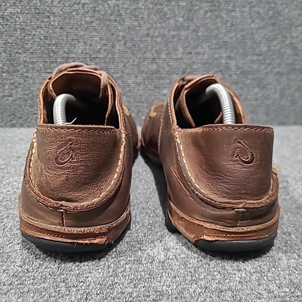 Olukai Men's Ohana Brown Leather Lace Up Convertible‎ Loafers Size US 11 - Picture 5 of 14